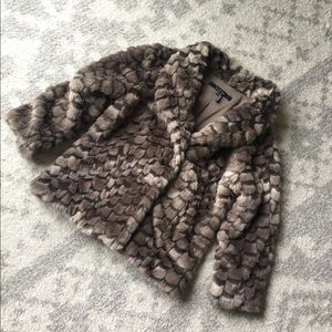 Chic Brown Faux Fur Jacket